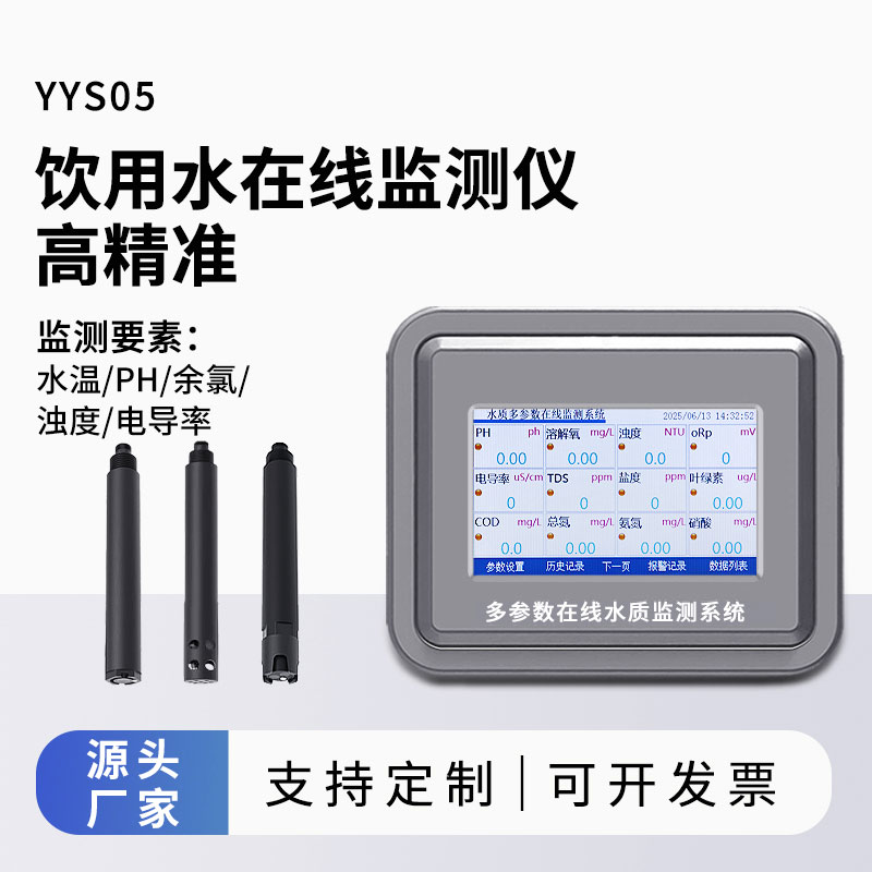 飲用水水質(zhì)監(jiān)測(cè)參數(shù)(水溫、ph、余氯、濁度、電導(dǎo)率)