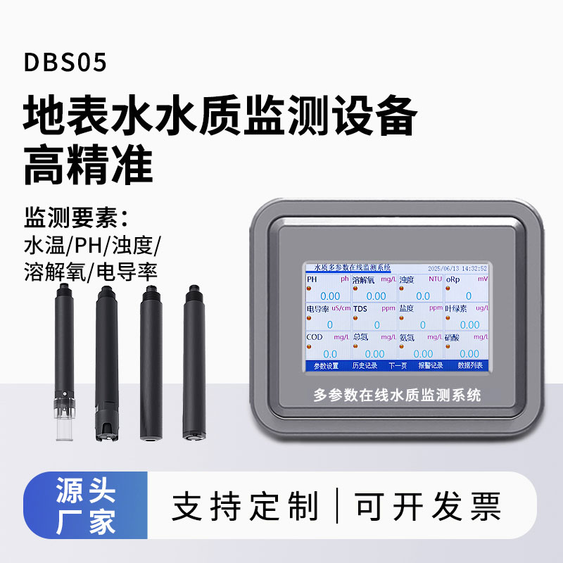 地表水水質(zhì)監(jiān)測參數(shù)（水溫、ph、溶解氧、濁度、電導率）